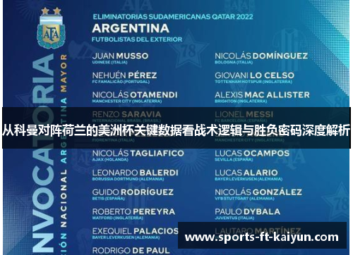 从科曼对阵荷兰的美洲杯关键数据看战术逻辑与胜负密码深度解析